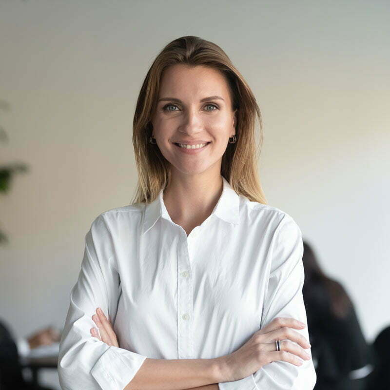 Happy Business Lady smiling at camera